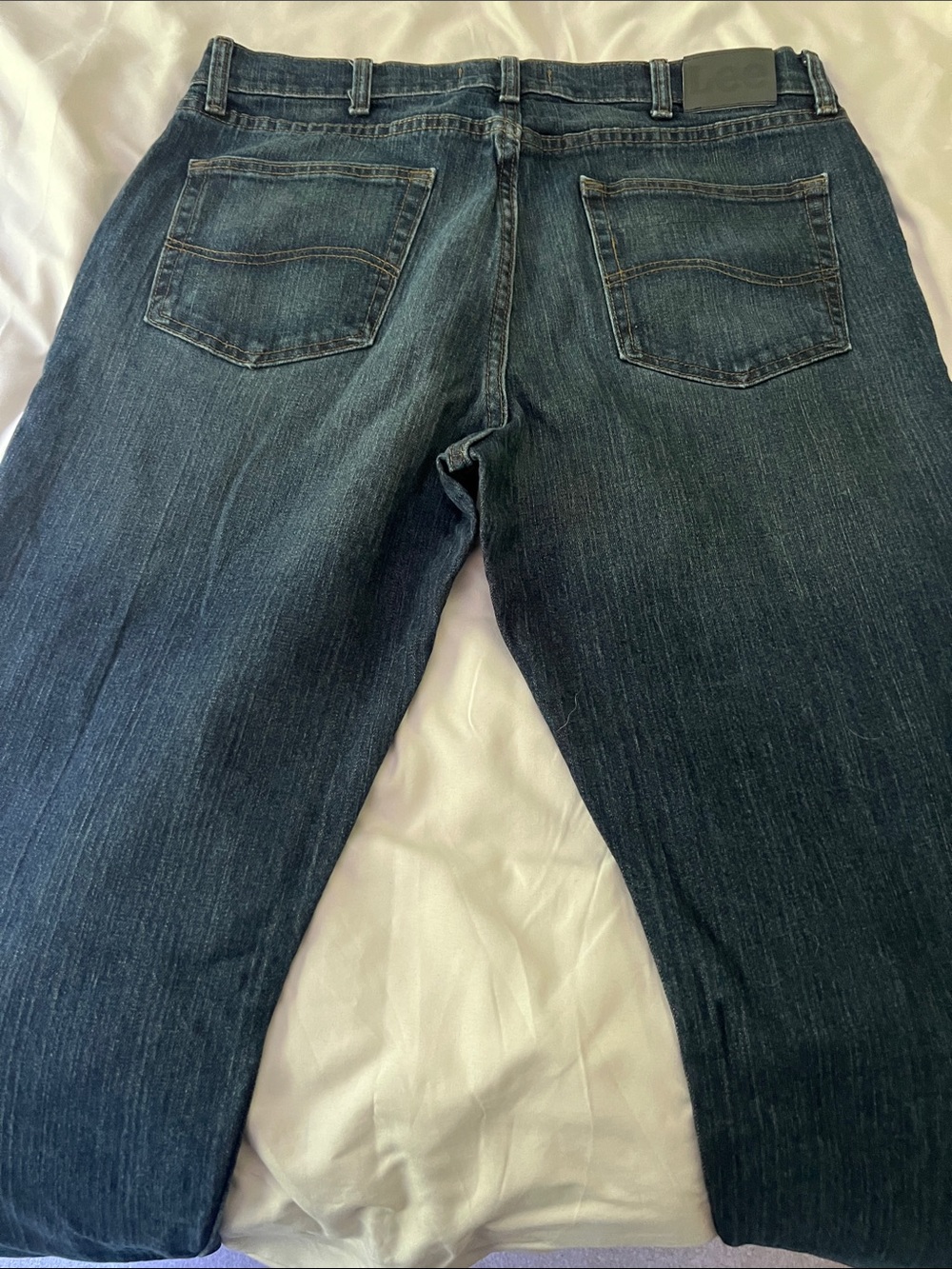Lee Men's Straight Jeans in Dark Blue Wash